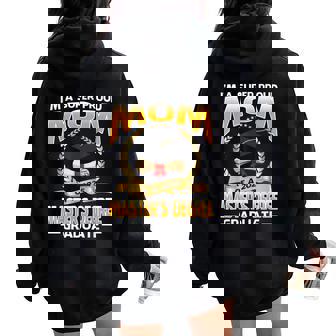 I'm A Super Proud Mom Of A 2025 Master's Degree Graduate Women Oversized Hoodie Back Print | Seseable CA
