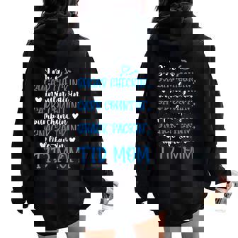 I'm A T1d Mom Type One Diabetes Warrior Mother T1d Mama Women Oversized Hoodie Back Print - Seseable