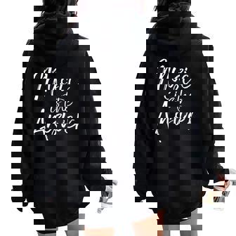 Inspirational Musician Quote Musical Music Is The Answer Women Oversized Hoodie Back Print | Mazezy