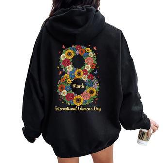 International Day 8 March 2026 Women Oversized Hoodie Back Print - Thegiftio UK