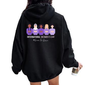 International Women’S Day 2026 March 8 Support Women Women Oversized Hoodie Back Print - Thegiftio UK
