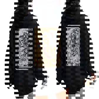 It's My 35Th The Birthday Girl Tarot Card Skeleton Women Oversized Hoodie Back Print | Mazezy