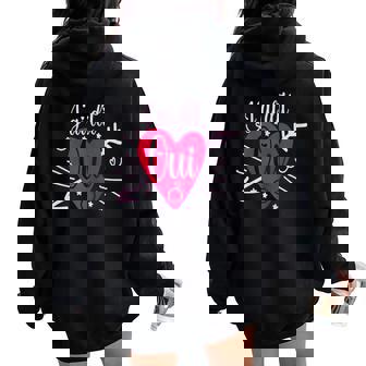 J'ai Dit Oui Future Mariée Evjf Enterrement Deie Fille Sweat à capuche oversize pour femme avec imprimé dans le dos - Cadeauxyz