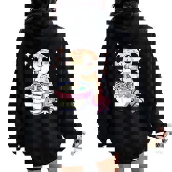 Japanese Ramen Anime Leopard Gecko Reptile Men Women Women Oversized Hoodie Back Print - Thegiftio