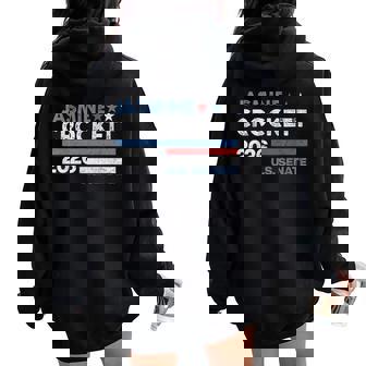 Jasmine Crockett For Texas 2026 Senate Us Senator Women Women Oversized Hoodie Back Print - Thegiftio