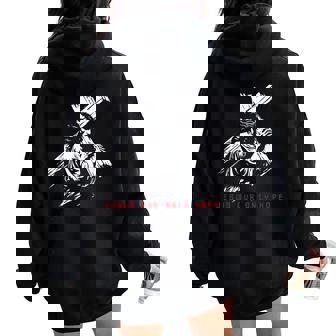 Jesus Christ And Faith Christian Bible And Love Jesus Women Oversized Hoodie Back Print | Mazezy