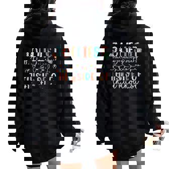 Jolly Shopping Christmas Shopping Lover Xmas Women Oversized Hoodie Back Print | Mazezy