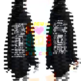 Juego De Azar Nueva Mamá Estar Nivel Desbloqueado Cargando Gamer Mama Est Women Oversized Hoodie Back Print - Regaloses