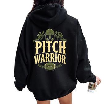 Jugador De Rugby Femenino Abanico Deportivo Orgullo Atleta Cuello Women Oversized Hoodie Back Print - Regaloses