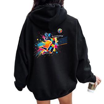 Jugador Deoleibol Es Niñasolley Playa Women Oversized Hoodie Back Print - Regaloses