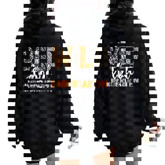 Jungle Theme Wild About Kindergarten Back To School Teacher Women Oversized Hoodie Back Print | Mazezy