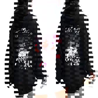 Just A Girl Who Loves Anime And K-Pop African American Afro Women Oversized Hoodie Back Print | Mazezy
