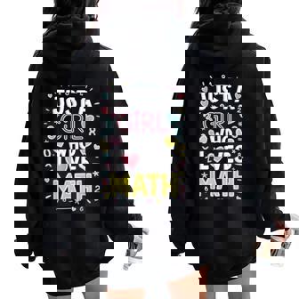 Just A Girl Who Loves Math Mate Lovers Girls Women Women Oversized Hoodie Back Print - Thegiftio