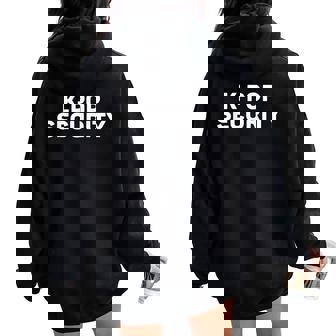 K-Pop Security Mom Dad Halloween Costume Women Oversized Hoodie Back Print | Mazezy