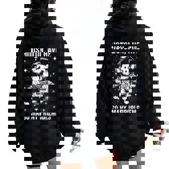 Koala Dad Mompace ヒューストン問題コアラ レディース オーバーサイズ パーカー バックプリント - Kawaiitshirt