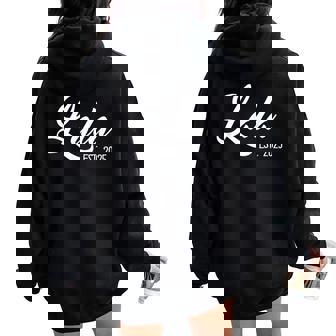 Lala Est 2025 Cute Trendy Grandma Women Oversized Hoodie Back Print | Mazezy