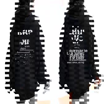 Latina Wife Definition For Latina Women Women Oversized Hoodie Back Print | Mazezy