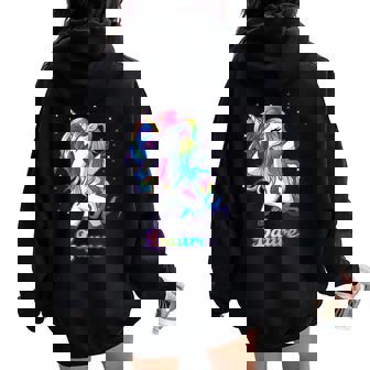 Laure Licorne Cadeau D'anniversaire Pour Fille Pour Sweat à capuche oversize pour femme avec imprimé dans le dos - Cadeauxyz