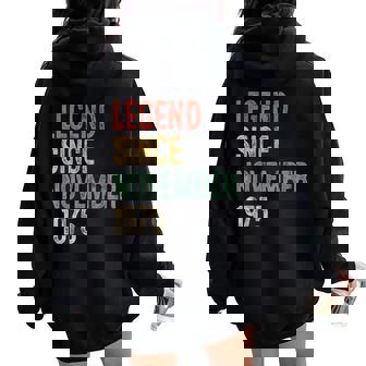 Legend November 1975 50Th Birthday 50 Year Old Women Oversized Hoodie Back Print | Mazezy