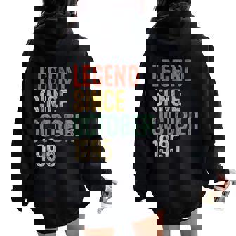 Legend October 1995 30Th Birthday 30 Year Old Women Oversized Hoodie Back Print | Mazezy
