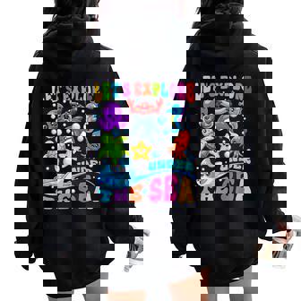 Let's Explore Under The Sea Back To School Student Teacher Women Oversized Hoodie Back Print | Mazezy