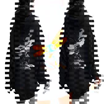 Libellule Dragonfly Insectesolants Ailes Colorées Douces Sweat à capuche oversize pour femme avec imprimé dans le dos - Cadeauxyz