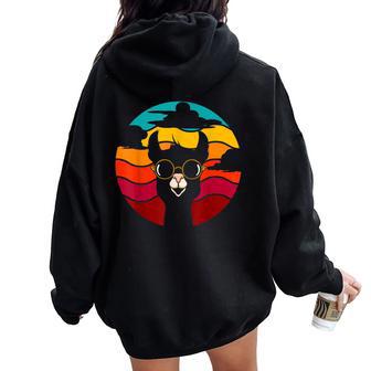 Linda Camisa De Alpaca Llama Estilo Retro De Los Años 80 Regalo Women Oversized Hoodie Back Print - Regaloses