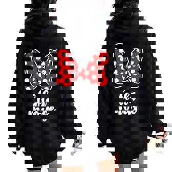 Lola Mouse Family Vacation Bow Women Oversized Hoodie Back Print - Thegiftio