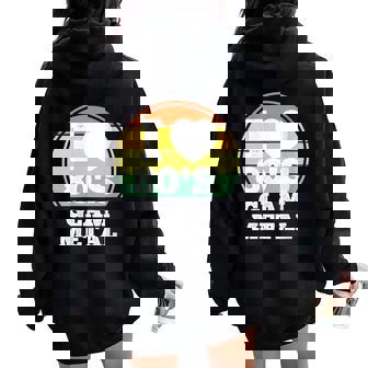 I Love 80S Glam Metal Music Costume De Concert Pour Fête Des Années 80 Sweat à capuche oversize pour femme avec imprimé dans le dos - Cadeauxyz