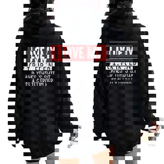 I Love My Girlfriend And Yes This Is A- From Her レディース オーバーサイズ パーカー バックプリント - Kawaiitshirt