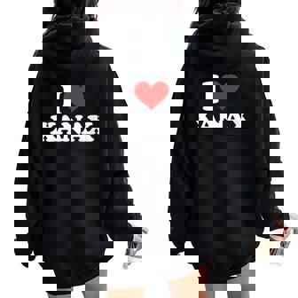 I Love Xanax Dire Drôlearcastique Mignon Cool Xanax Fantaisie Sweat à capuche oversize pour femme avec imprimé dans le dos - Cadeauxyz