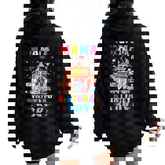 Mama Of The Birthday For Boy Circus Carnival Theme Party Women Oversized Hoodie Back Print - Thegiftio