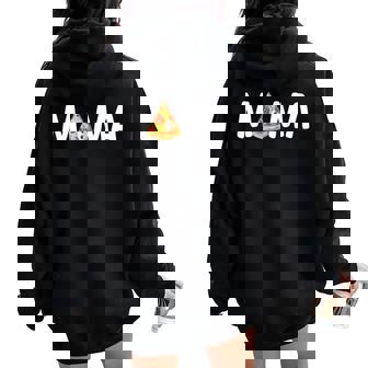 Mama Birthday Pizza 1St Birthday Pizza Family Matching Women Oversized Hoodie Back Print | Seseable CA