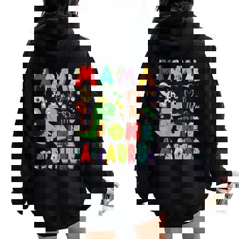 Mama Of The One-A-Saurus 1St Birthday Boy Dinosaur Women Oversized Hoodie Back Print | Seseable UK