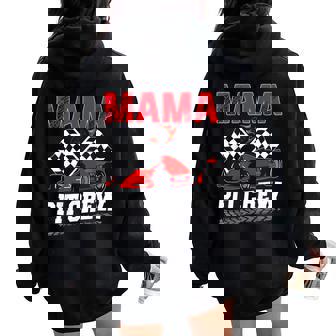 Mama Pit Crew Racing Family Race Car Birthday Boy Women Oversized Hoodie Back Print | Seseable CA
