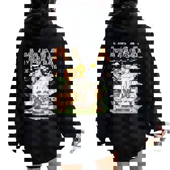 Mama Of The Wild One 1St Birthday Boy Safari Jungle Women Oversized Hoodie Back Print | Seseable FR