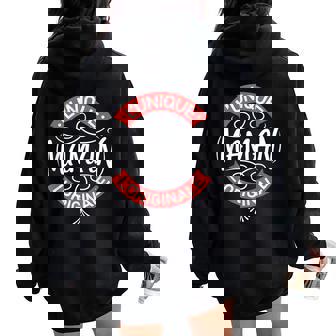 Maman Humour Drôle Maman L'unique L'originale Sweat à capuche oversize pour femme avec imprimé dans le dos - Cadeauxyz