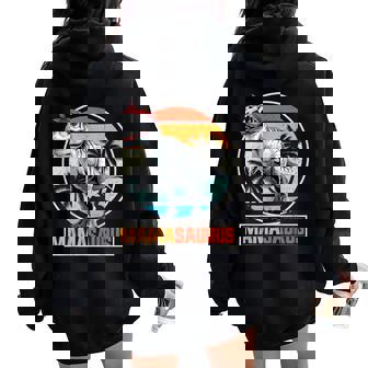 Mamasaurus T-Rex Dinosaurio Día De La Madre Mamá Madre Dino Women Oversized Hoodie Back Print - Regaloses
