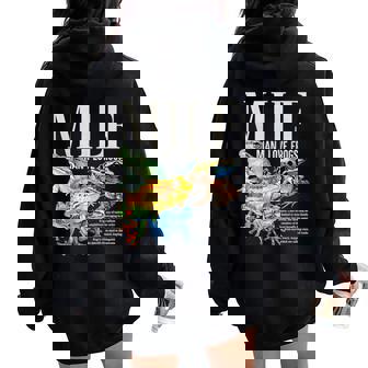 Man I Love Frogs Milf Adult Humor Embarrassing Women Women Oversized Hoodie Back Print | Seseable FR