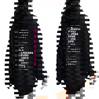 Manuela Regalo Personalizado Nombre Manuela Chica Women Oversized Hoodie Back Print - Regaloses