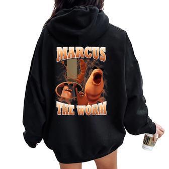 Marcus The Worm Bootleg For Meme Fan Women Oversized Hoodie Back Print - Thegiftio UK