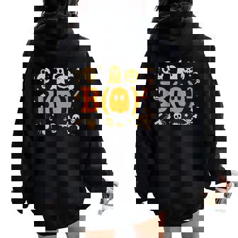 Math Teacher Ghost Cute Spooky Teacher Halloween Women Oversized Hoodie Back Print - Thegiftio