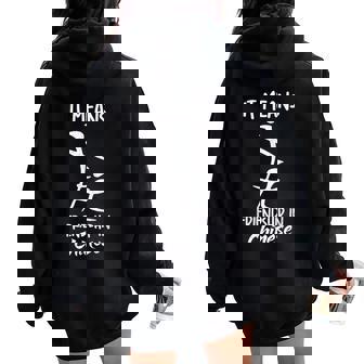 It Means Friendship In Chinese Sarcasm Meme Sarcastic Women Oversized Hoodie Back Print - Thegiftio