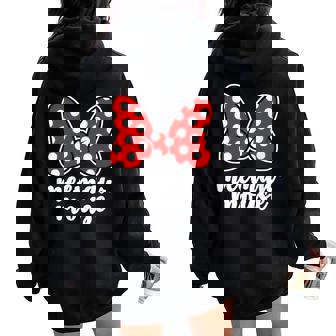 Meemaw Mouse Family Vacation Bow Women Oversized Hoodie Back Print - Thegiftio