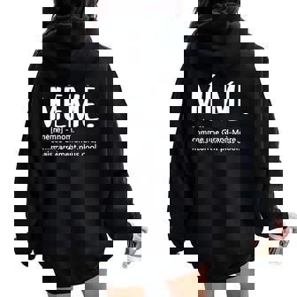 Mémé Fete Des Meres Idée Drole Pour Grand-Mère Mémé Sweat à capuche oversize pour femme avec imprimé dans le dos - Cadeauxyz