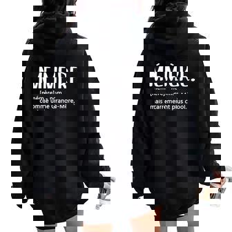 Mémère Fete Des Meres Idée Drole Grand-Mère Mémère Sweat à capuche oversize pour femme avec imprimé dans le dos - Cadeauxyz