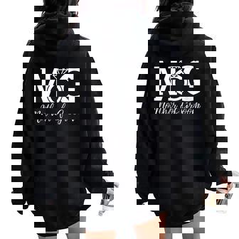 Mog Mother Of Groom Women Oversized Hoodie Back Print - Thegiftio