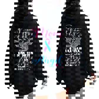 Mom Angel In Heaven Pink & Blue Pregnancy & Infant Loss Women Oversized Hoodie Back Print - Thegiftio