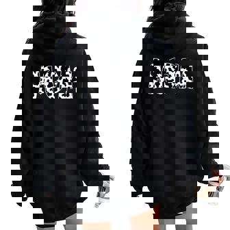 Mom 牛柄 牛柄 母の日 レディース オーバーサイズ パーカー バックプリント - Kawaiitshirt