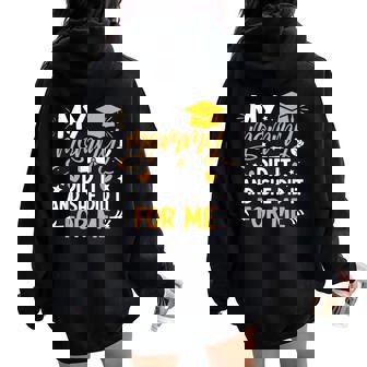 My Mommy Did It Graduation Graduated Mom Proud Children Women Oversized Hoodie Back Print | Seseable FR